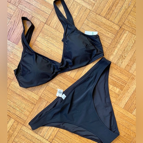 NWT AMERICAN EAGLE BLACK BIKINI TOP SIZE XL - Picture 5 of 7